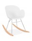 Chaise à bascule design 'BASKUL' blanche en matière plastique
