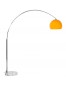 Lampadaire design en arc 'BIG BOW XL' abat-jour orange