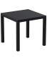 Table de terrasse 'CANTINA' design en matière plastique noire - 80x80 cm