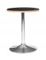 Table ronde 'CASTO ROUND' noire avec pied chromé - Table HoReCa Ø 60 cm