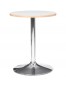 Table ronde 'CASTO ROUND' blanche avec pied chromé - Table HoReCa Ø 60 cm