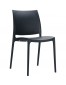 Chaise design 'ENZO' en matière plastique noire