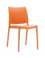 Chaise design 'ENZO' en matière plastique orange
