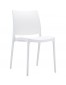 Chaise design 'ENZO' en matière plastique blanche