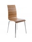 Chaise de salle à manger design 'ESPERA' en bois finition Zebrano