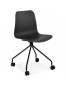 Chaise design de bureau 'EVORA' noire sur roulettes