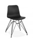 Chaise design 'GAUDY' noire style industriel avec pied en métal noir
