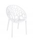 Chaise moderne 'GEO' blanche en matière plastique