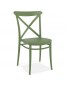Chaise empilable 'JACOB' style rétro en matière plastique verte