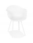 Chaise à accoudoirs design 'JAVEA' blanche intérieur / extérieur - commande par 2 pièces / prix pour 1 pièce