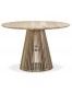 Table à manger ronde 'KWAPA' en bois Teck naturel intérieur - Ø 120 cm