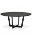 Table de salle à manger ronde 'LULU' en bois et métal noir - Ø140 cm