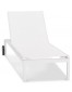 Chaise longue de jardin 'PREMIA' blanche - commande par 2 pièces / prix pour 1 pièce