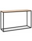 Table console style industriel 'RIVER' en bois finition naturelle et métal noir