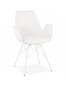 Chaise avec accoudoirs 'SALY' blanche style industriel