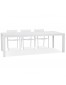 Table de jardin extensible 'SAMUI' en aluminium blanc mat - 180(240)x100 cm