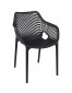 Chaise de jardin / terrasse 'SISTER' noire en matière plastique