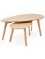 Tables gigognes design 'STOKOLM' en bois finition naturelle