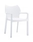 Chaise design de terrasse 'VIVA' blanche en matière plastique
