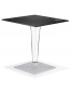 Table de terrasse carrée 'VOCLUZ' noire intérieur/extérieur - 68x68 cm