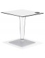 Table de terrasse carrée 'VOCLUZ' blanche intérieur/extérieur - 68x68 cm
