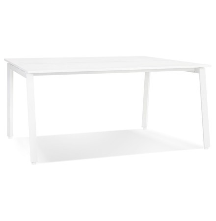 Table de réunion / bureau bench 'AMADEUS SQUARE' blanc - 140x140 cm