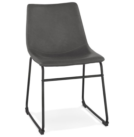 Chaise vintage 'BUFFALO' gris foncé