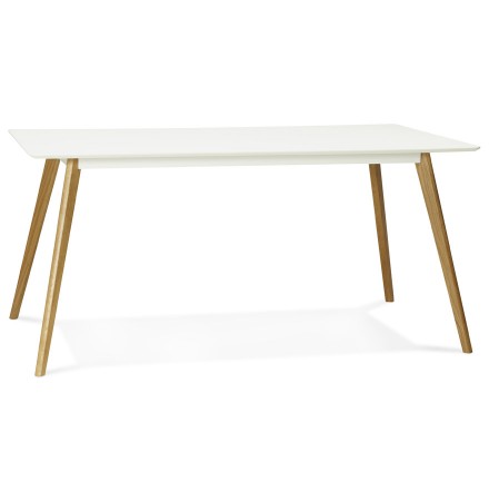 Table de cuisine rectangulaire / bureau droit 'CANDY' blanc - 160x90 cm