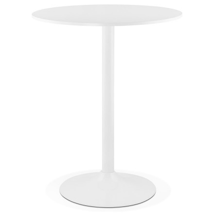 Mange-debout / table haute 'CARACAS' blanche - Ø 90 cm