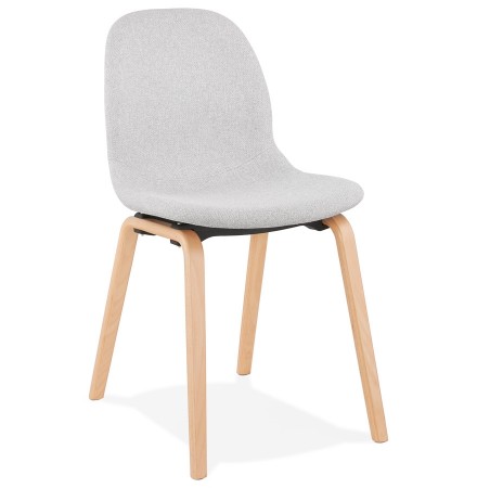 Chaise scandinave de salle à manger 'CELTIK' en tissu gris clair