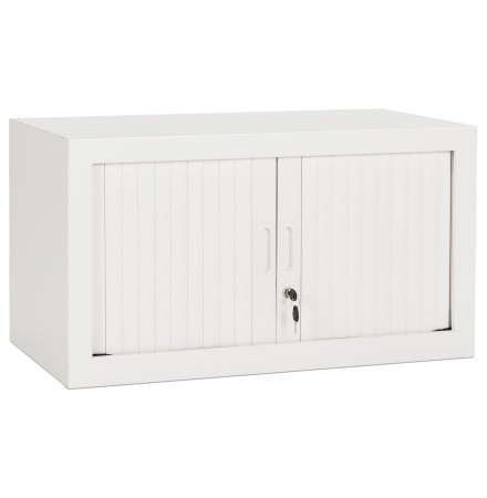 Petite armoire de bureau basse 'CLASSIFY' blanche - 44x80 cm