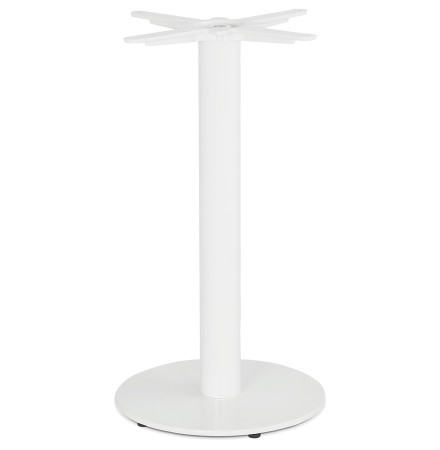 Pied de table rond 'CORTADO' 75 en métal blanc intérieur/extérieur