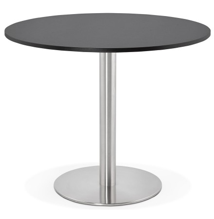 Petite table de bureau / à diner ronde 'DALLAS' noire - Ø 90 cm