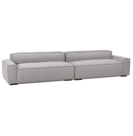 Grand canapé design 'DODU XXL' en tissu gris - canapé droit 5 places