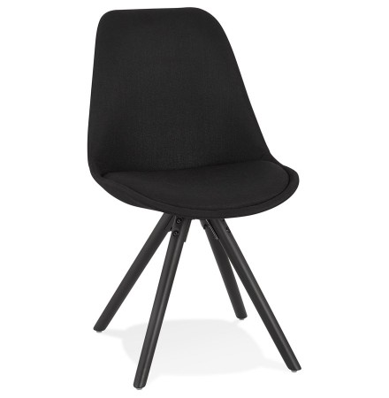 Chaise moderne 'HIPHOP' en tissu et bois noir
