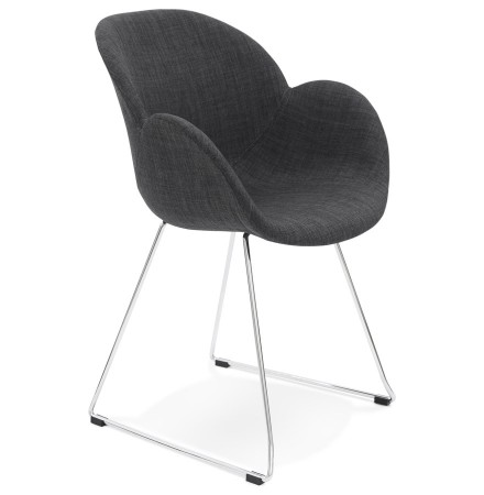 Chaise design 'JUMBO' grise foncée en tissu
