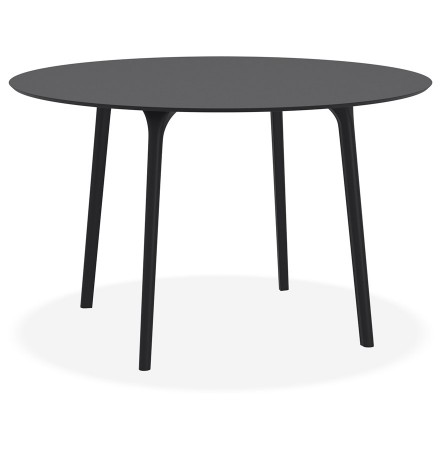 Table de terrasse ronde 'LAGOON' noire intérieur / extérieur  - Ø 120 cm