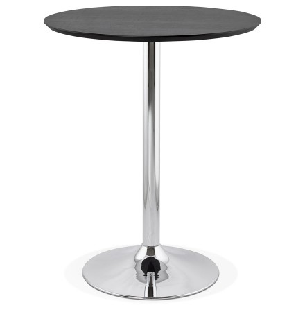Mange-debout / table haute 'LIMA' noire - Ø 90 cm