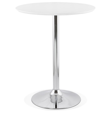 Mange-debout / table haute 'LIMA' blanche - Ø 90 cm