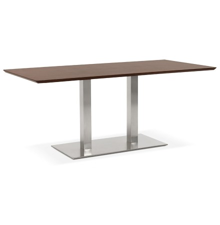 Table / bureau design 'MAMBO' en bois finition Noyer - 180x90 cm