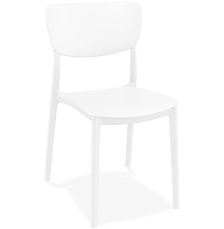 Chaise de cuisine 'OMA' en matière plastique blanche