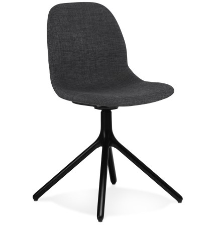 Chaise design 'PAVONIS' en tissu gris foncé
