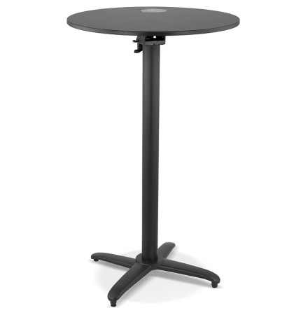 Table haute pliable 'PENUMBRA' ronde noire - Ø 68 cm
