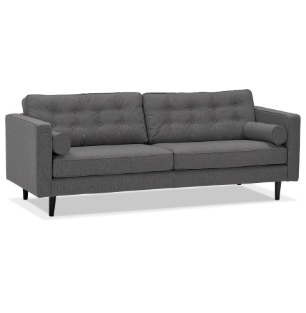 Grand canapé droit 'STAGU XL' en tissu gris foncé - Canapé 3 places