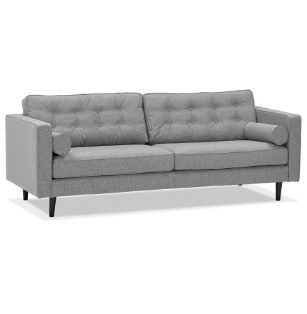 Grand canapé droit 'STAGU XL' en tissu gris clair - Canapé 3 places