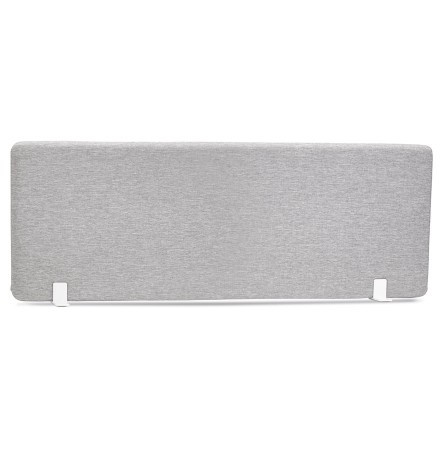 Cloison de séparation de bureau 'TAVO' en tissu gris et pieds en métal blanc - 80x45 cm