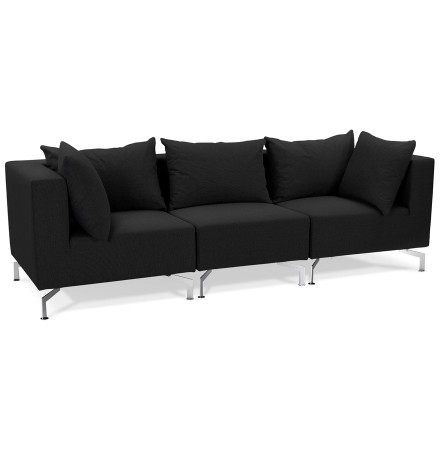 Canapé modulable design 'VOLTAIRE' noir