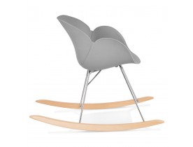 Chaise à bascule design 'BASKUL' grise en matière plastique