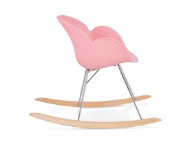 Chaise à bascule design 'BASKUL' rose en matière plastique