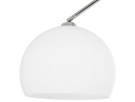 Lampadaire design en arc 'BIG BOW XL' abat-jour blanc